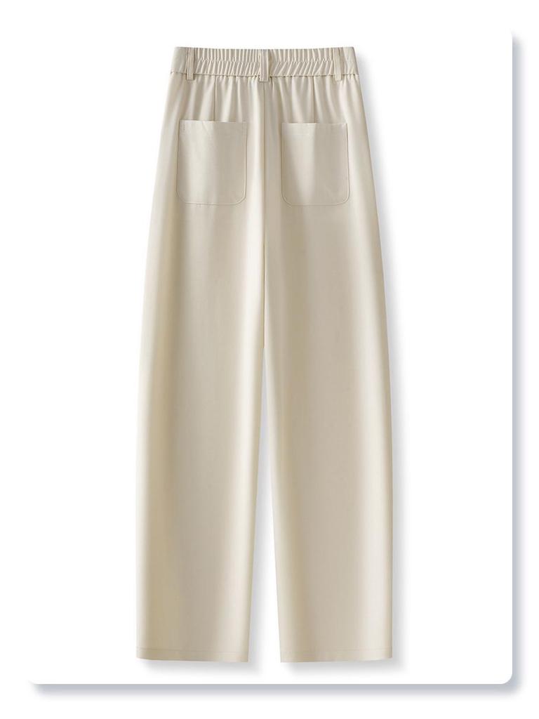 Women's Beige Harem Pants 2025 - New Spring Straight-Leg Slimming Casual Style