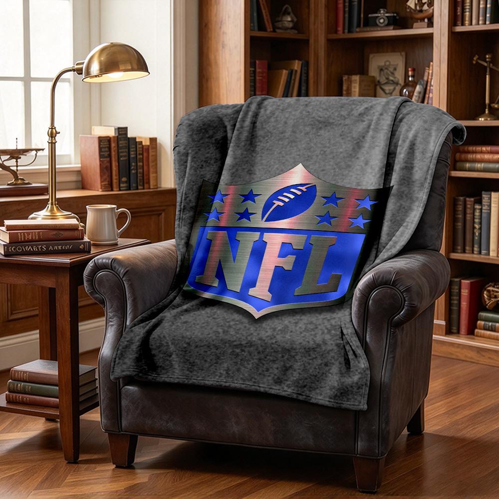 Nfl Shield Throw Blanket Flannel Blanket Soft Warm Sofa Bed Camping home Decor Unique Christmas Gift C10285