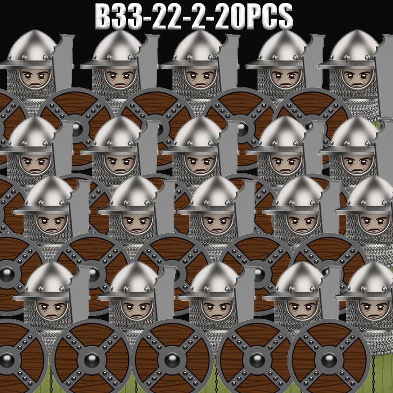 Medieval Military Soldier Series Building Blocks Castle Black Eagle Green Dragon Knights Figures Militia Accessories Bricks Toys