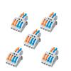 5/10pcs Wire Connectors 2 To 4 Compact Quick Connectors For Wires Pole Wire Nut Connector Terminal For 28-12 AWG
