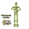 Fully Movable Joints Articulated Skeleton Figurine Eco-Friendly PLA Material Lightweight Sturdy 3D Printed Skeleton Model