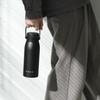 PEARL METAL HC-48, 600ml Vacuum Insulated Water Bottle, Suitable for Carbonated Drinks and Beer, Black, for Cold Drinks and Beer