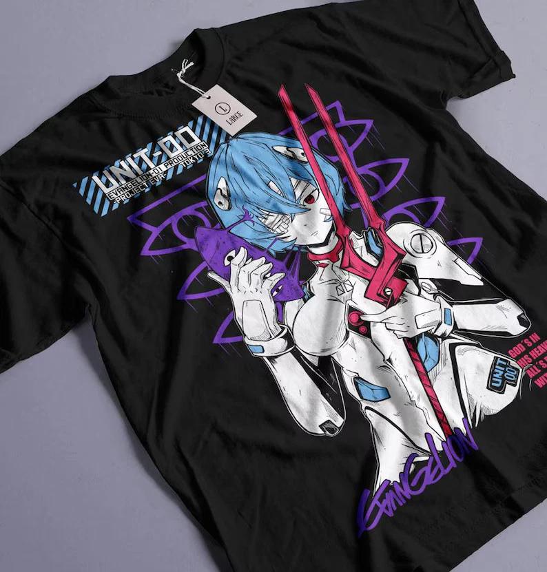 Unit00 Rei Ayanami Of Evangelion Shirt Anime Waifu Graphic Print TShirt S4xl S