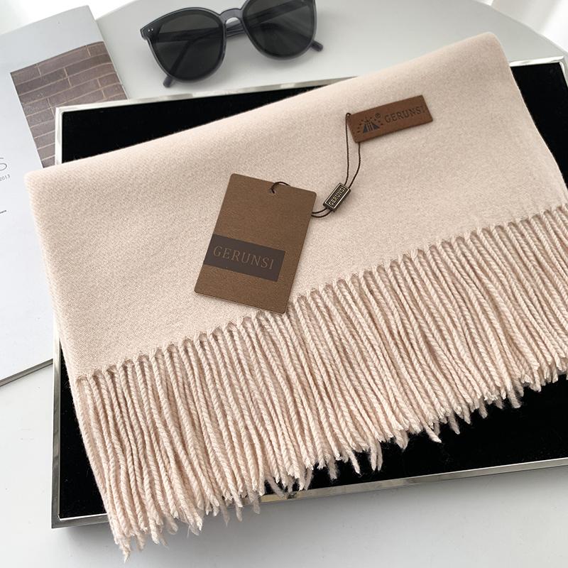 VISROVER New 20 Colors Woman Winter Scarf Fashion Female Shawls Cashmere Handfeeling Winter Wraps Solid Color Winter Hijab Gift