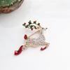 Rhinestone Fashion Jewelry Snowflake Xmas Tree Pins Brooches Christmas Brooch Badges