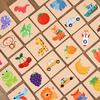 Montessori Find Shape Toys Animal Fruit Shadow Pairing Shape Wooden Puzzle Logical Thinking Game Educational Toys For Children