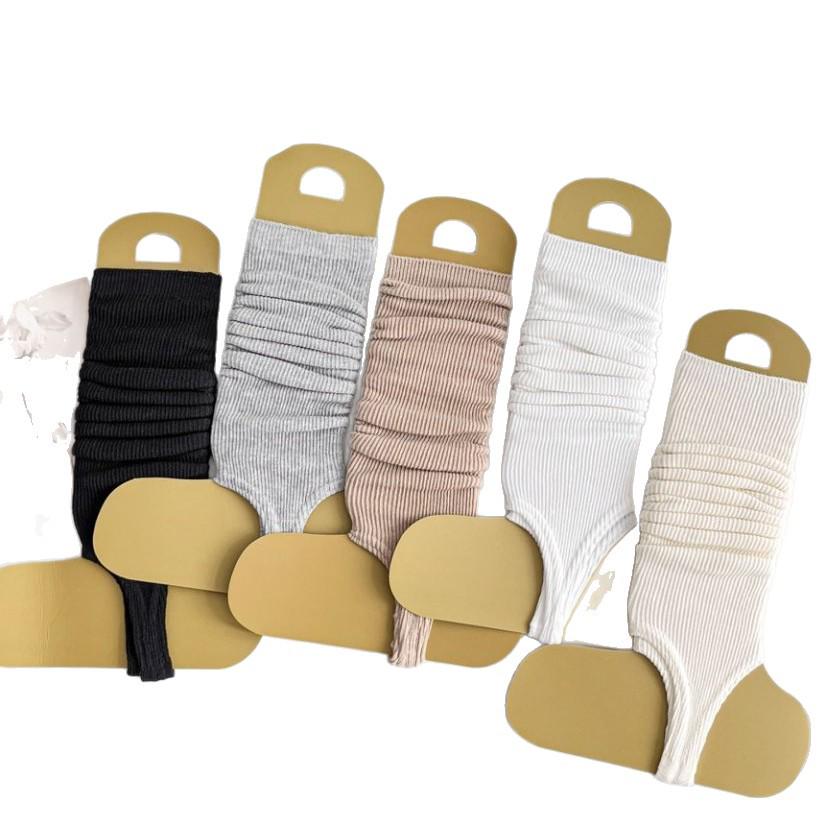 Ballet-Style Over-the-Knee Thin Summer Socks for Women - Solid Color, Calf-Slimming, Double-Needle Scrunch Design