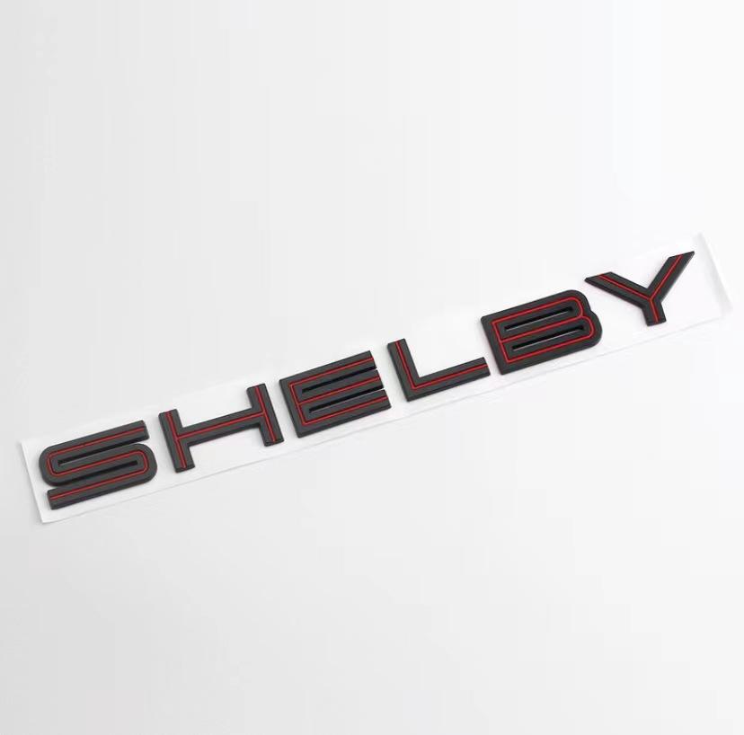 1X 3D ABS Silver Black Red SHELBY Emblem Car Badge Haed Decal For SHELBY Stikcer Accessories