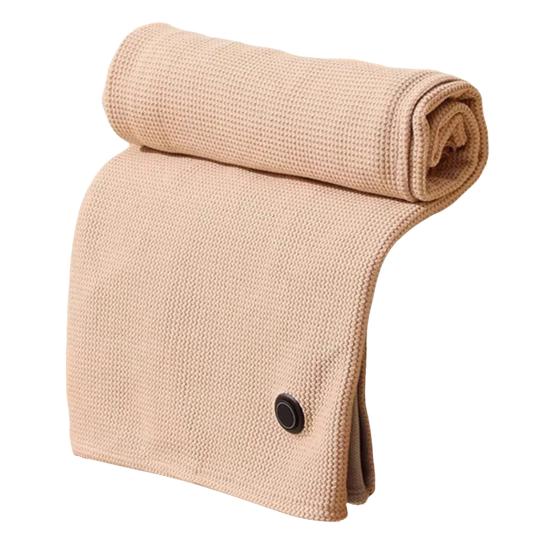 Heating Shawl USB Powered Heating Scarf with 3 Temperature Settings Zippered Winter Warm Wrap Portable Heated Blanket for Travel Flights Road Trips