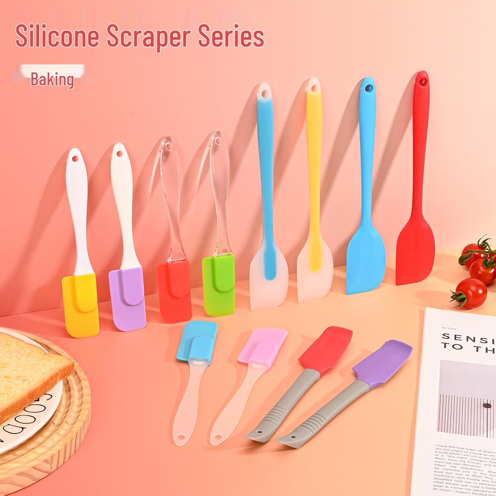 Two-Piece High-Temperature Silicone Spatula Set for Baking and Mixing