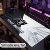 Duża podkładka pod mysz Las Vegas Raiders Tekst z imieniem na zamówienie Spersonalizowana podkładka na biurko Antypoślizgowa podkładka do gier