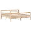 VidaXL Bed Frame with Headboard 200x200 Cm Solid Pine Wood, Bed, Solid Wood Bed Frame, Bedroom Furniture At 3306692