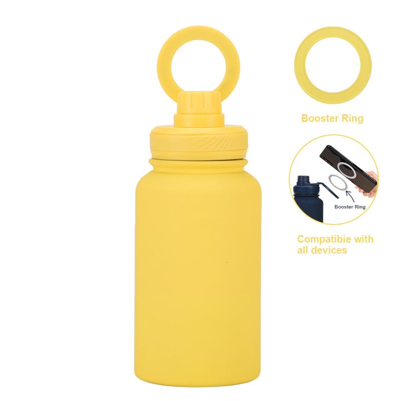 Mobile Phone Magnetic Bracket Water Cup Outdoor 650Ml Large Mouth Thermos Cup Stainless Steel Sports Water Bottle