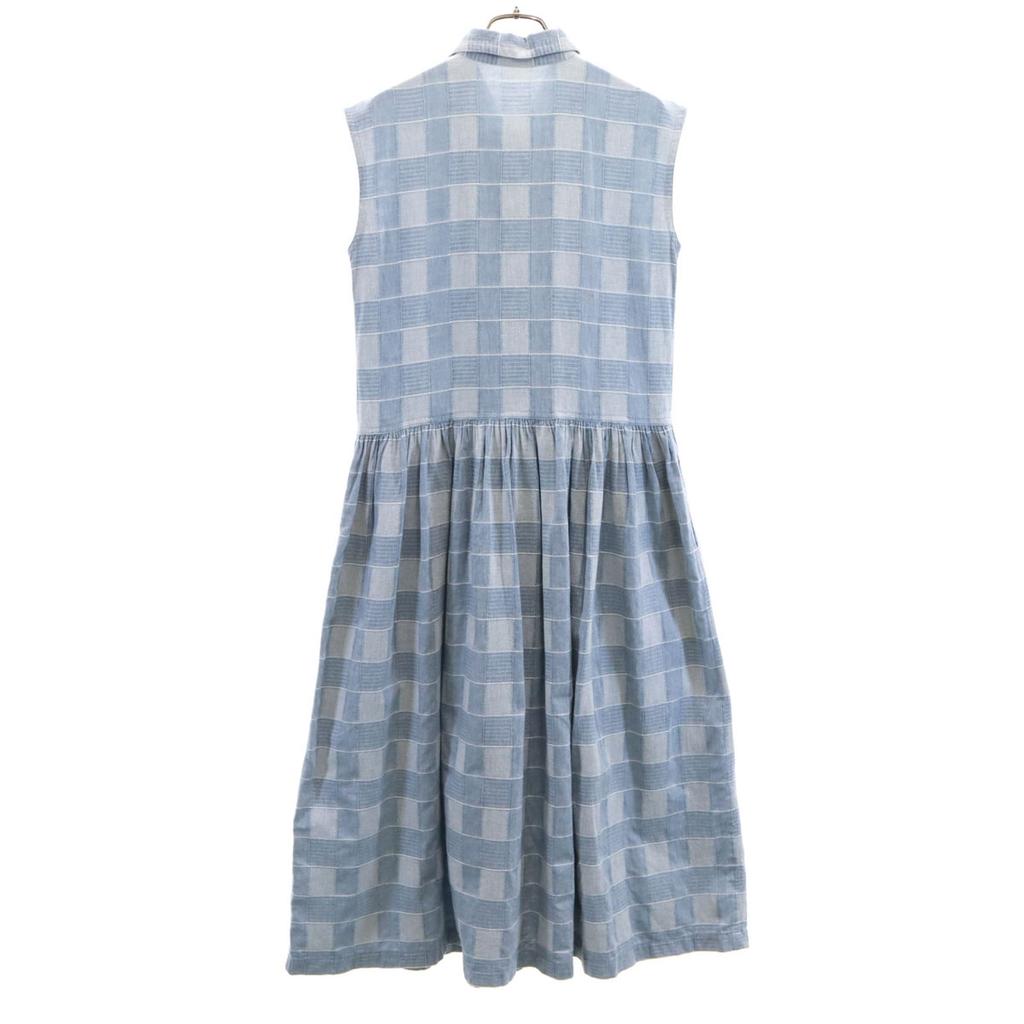 I.S. ISSEY MIYAKE 90s Made in Japan Old Check Pattern No sleeve Shirt dress Women Used