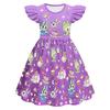 New Children'S Dress Cosplay Labubu Girls Flying Sleeve Skirt 3D Digital Printing