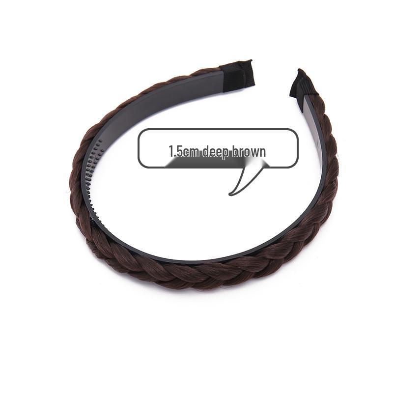 Hand-woven Braided Headband with Non-slip Plastic Teeth