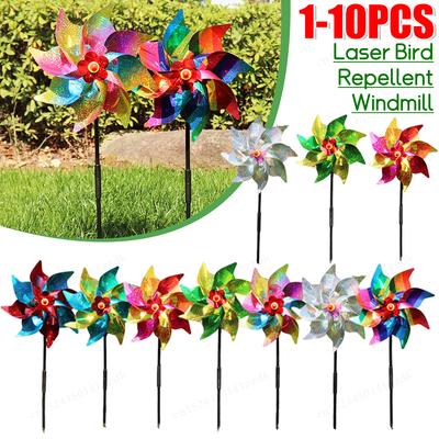 Vogelabwehr Windräder Reflektierend Glitzernd Vogelscheuche Windrad Spinner Für Garten Rasen Hof Dekor Vögel Fernhalten Kind