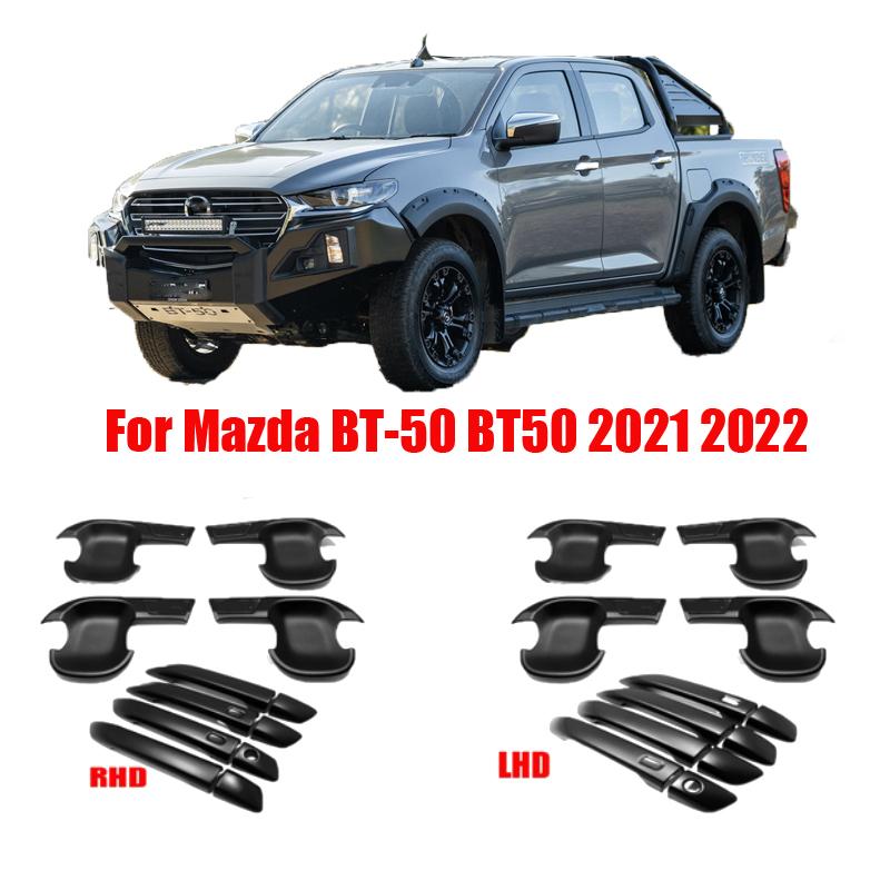Para Mazda BT-50 BT50 2025 2025 LHD RHD ABS Cubierta de Pestillo de Manija Exterior de Puerta de Coche Pegatina de Recorte de Protección de Tazón de Puerta