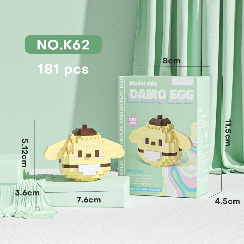 MINISO Sanrio Disney Anime Cartoon Actionfiguren Diamant Mikro Kleine Partikel Bausteine Hello Kitty Stitch Kinderspielzeug