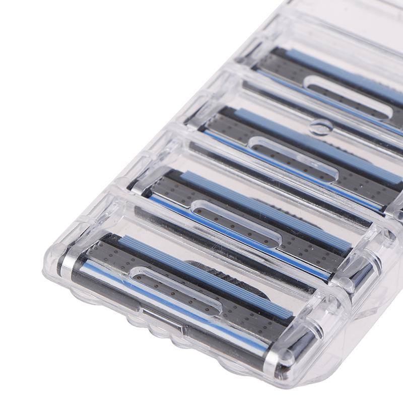 4Pcs Mens Razor Blades For Gillette Fusion 3-Layer Refills Shaver Replacement