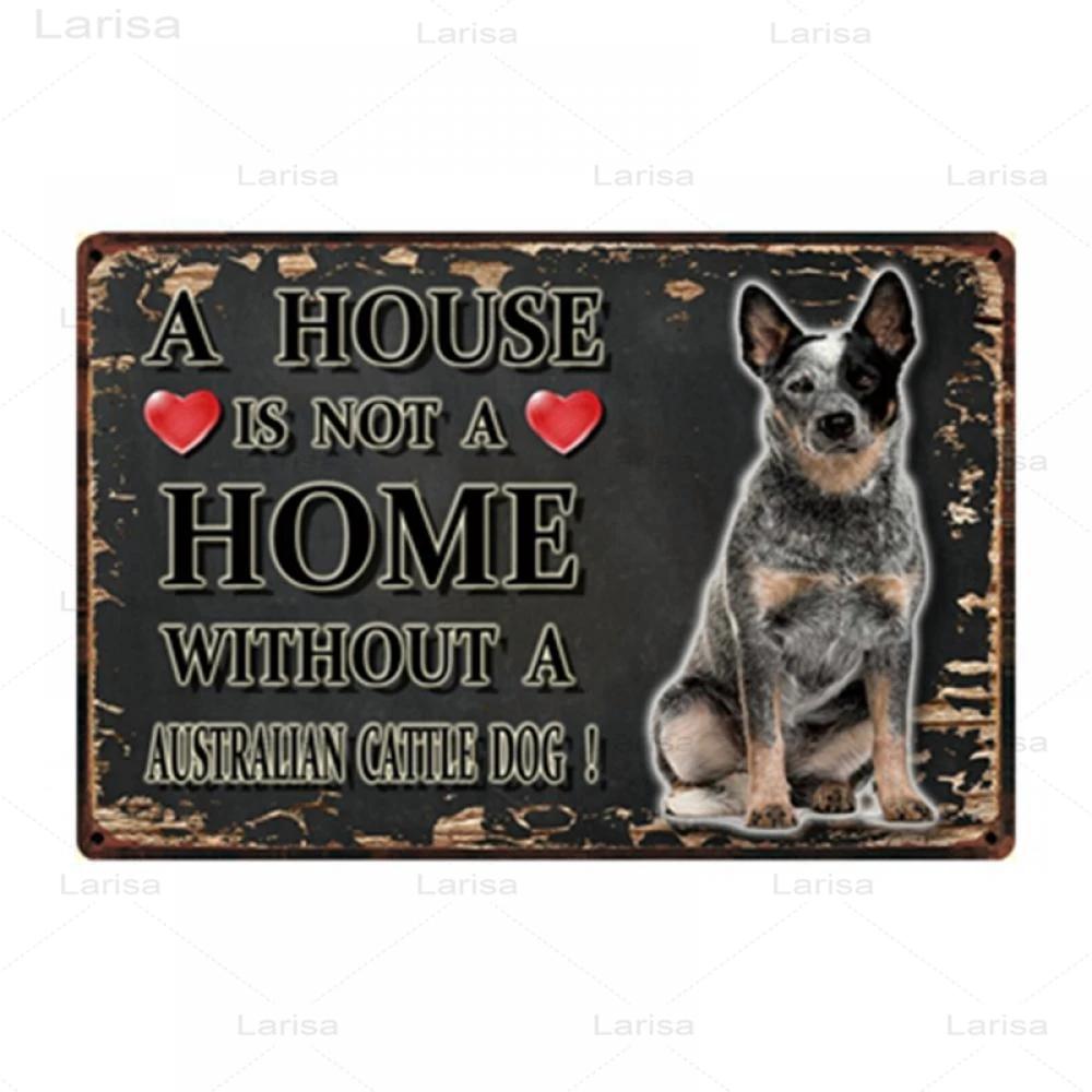 Pets Animal Dog Metal Poster Pitbull Bulldog Chihuahua Tin Sign Vintage Plate Home Decor Bar Pet Shop Wall Art Metal Painting