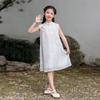 Girls' White Cheongsam 1011 New Summer Thin Retro Republic of China Style Children's Improved Chinese Girl Dress Skirt