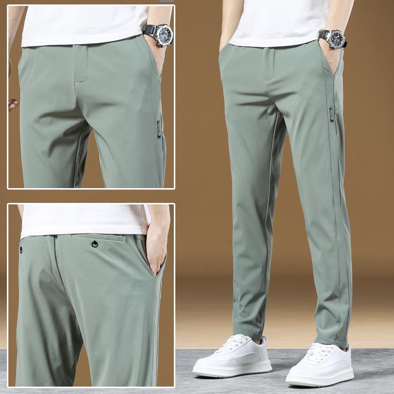 

Чоловічі повсякденні прямі штани слім-фіт однотонного кольору в корейському стилі 32 (25 inches) 70 kg