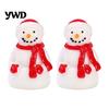 Waterproof Resin Garden Accents 2Pcs Christmas Mini Snowman Figurines, Winter Tiny Decoration, Xmas Micro Tree Decorations Landscape Ornament