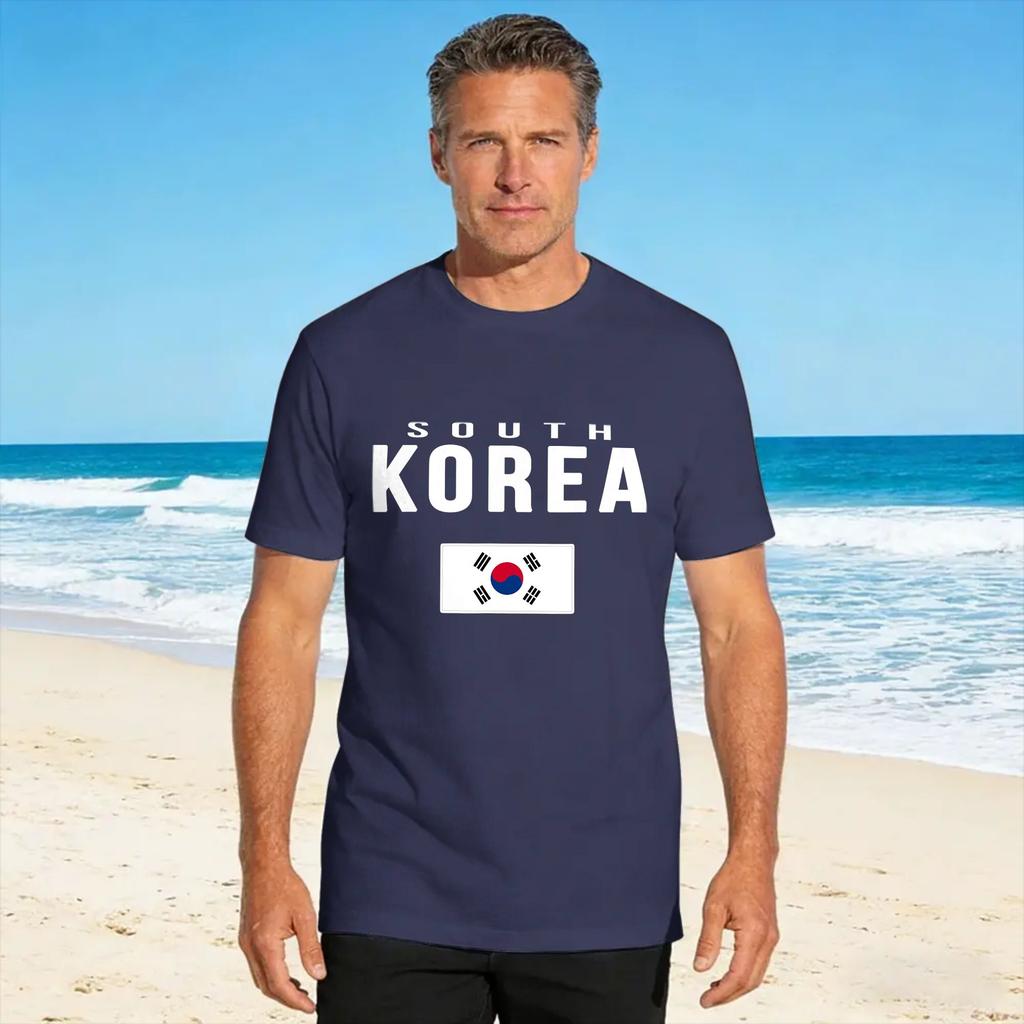 Vintage T Shirt South Korea Korean Flag Gift Cotton T Shirts Hippie Tshirt For Unisexs Summer Awesome Design Short Sleeve Tops
