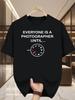 Everyone Is A Photographer Until Camera Dial Funny Tshirt Unisex Unisex Minimal Cotton Short Sleeve Daily Casual Street Tops