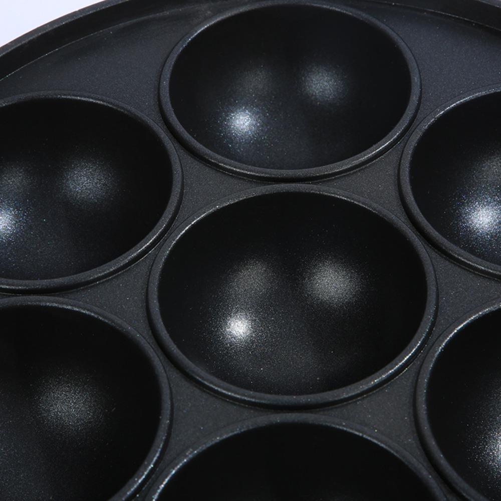 Anti-scald Handle 7-Hole Cake Cooking Pan Aluminum Cake Ball Plate Takoyaki Maker  Breakfast