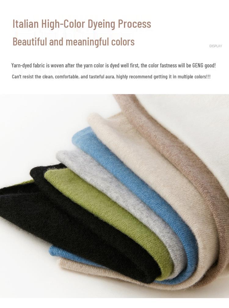 Women's 100% Pure Goat Cashmere Triangle Scarf - Autumn/Winter Knitted Warm Shawl