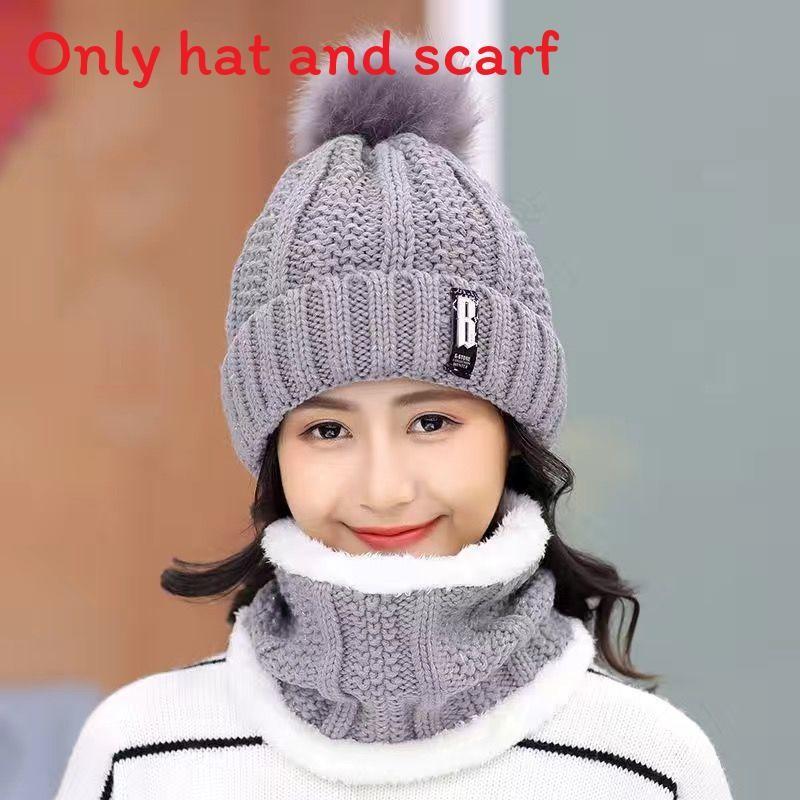 Knitted Winter Hat With Plush Balls And Letter Decorations For Outdoor Daily Use
