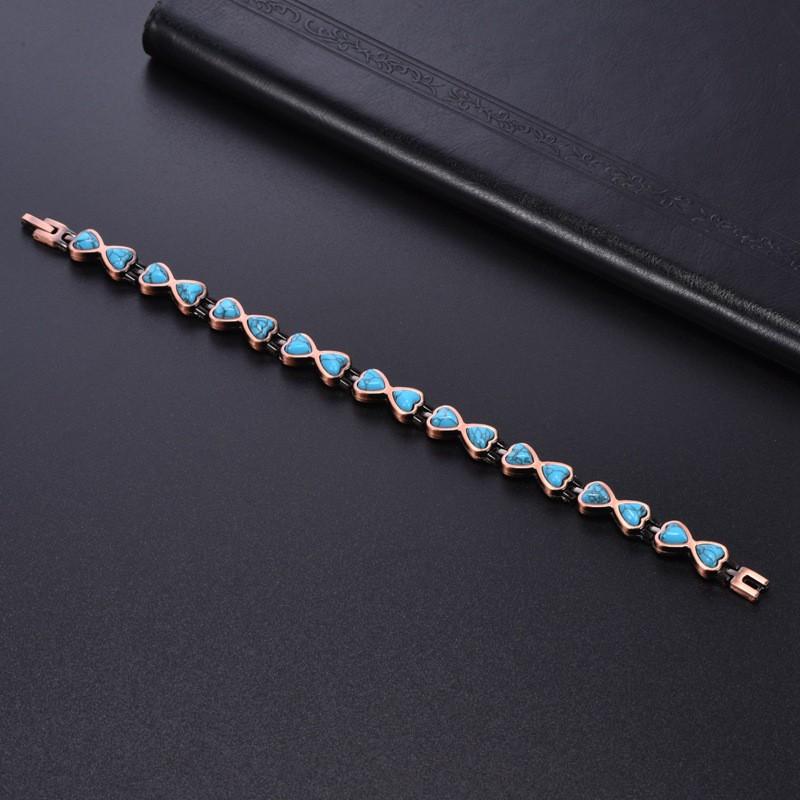 Adjustable Magnetic Therapy Bracelet Women Men Alloy Geometric Design Vintage Style Copper Tone Fashion OL Jewelry