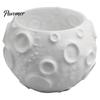 Space Inspired Gift 3D Printed Lunar Flowerpot for Succulents, Creative Moon Surface Planter Decorative Photography Prop Desktop Decor, Minimalist