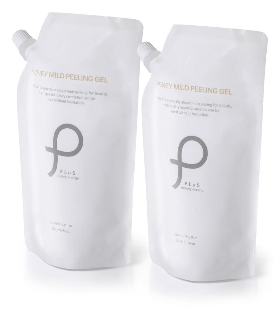 PLuS Honey Mild Peeling Exfoliating Care with Honey in Peeling Gel Booster for Face and Spring and Dead Whole Large Bathtime for Men of 2 Gel,