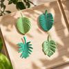 4 Peças Ímã de Geladeira Folha de Monstera 3D, Ímã Decorativo de Geladeira Folhas Tropicais, Suporte para Recados Fotos para Casa Cozinha Escritório