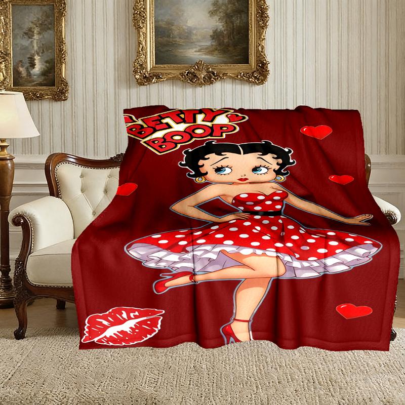 Soft Betty Boop Blanket Perfect for Snuggling Up On the Sofa, Ideal for Cozying Up In the Bedroom