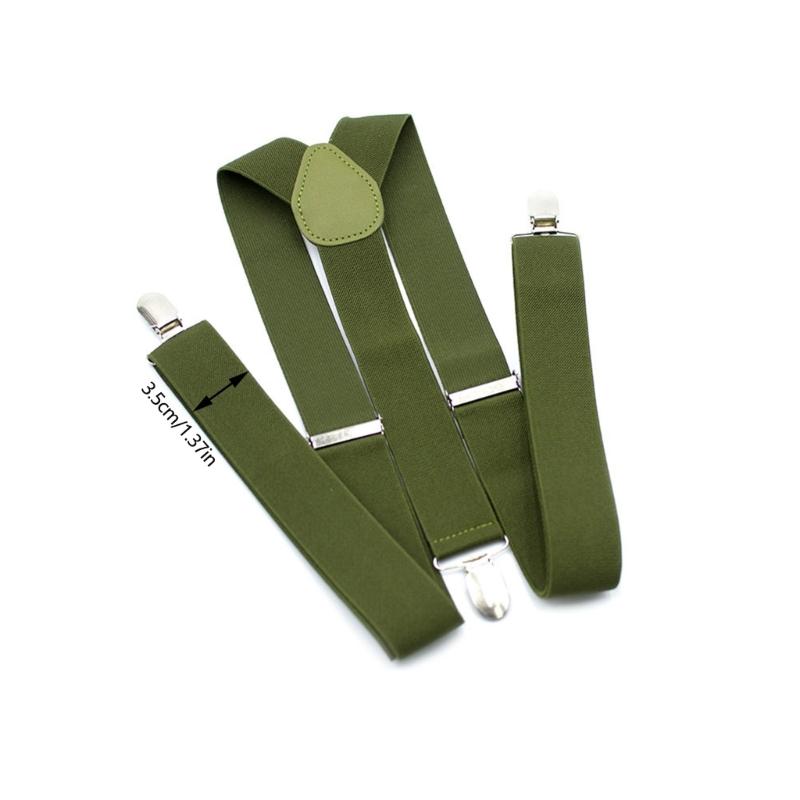 Bretelles réglables de 3,5 cm avec clips antidérapants Design rétro en Y Élastique extensible Pour hommes et femmes