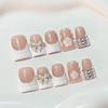 European & American 3D Carved Rhinestone Duckbill Nails: Handmade Wearable Nail Art Stickers