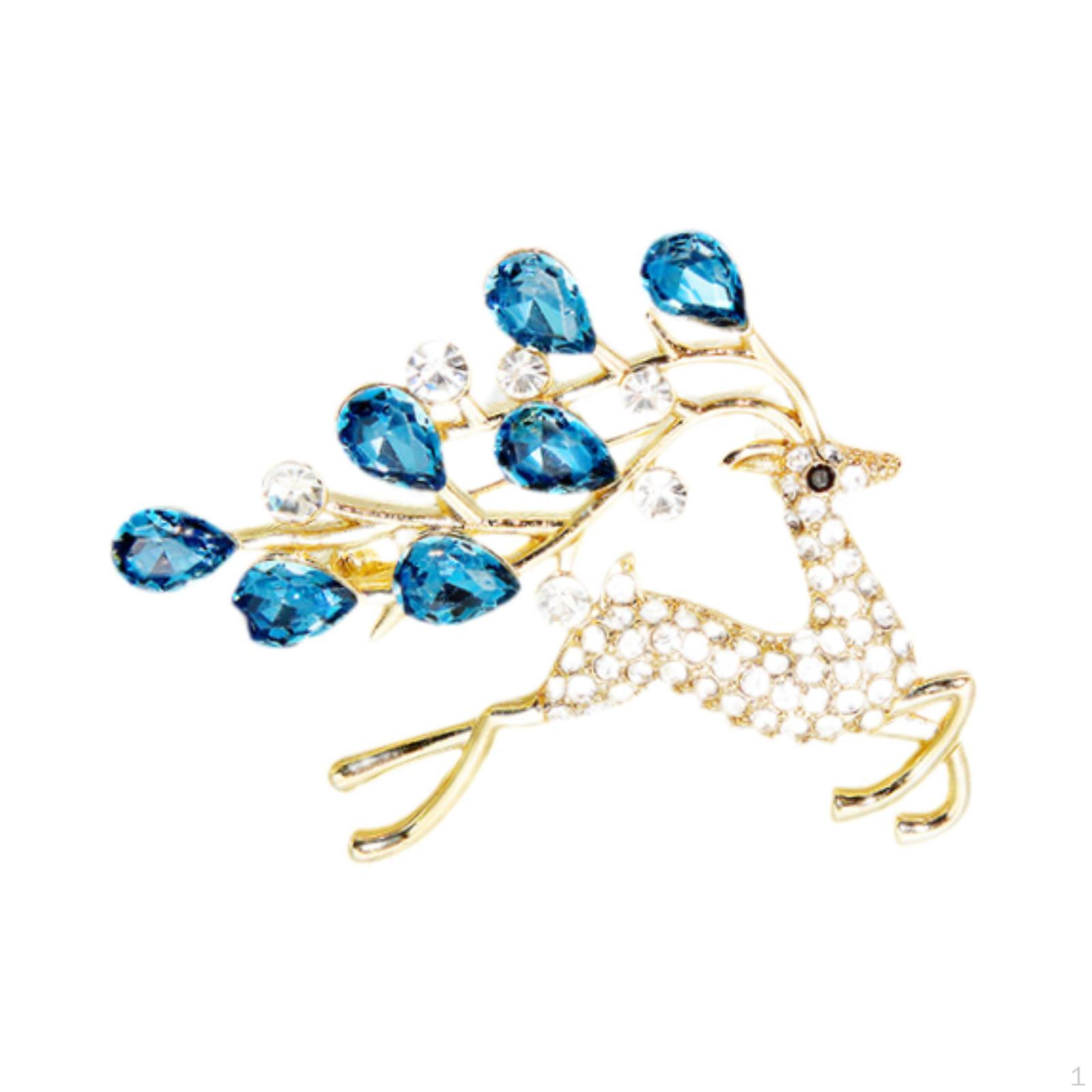 

Рождественская брошь-украшение, универсальная, тонкая работа, стразы и металл для женщин Style D