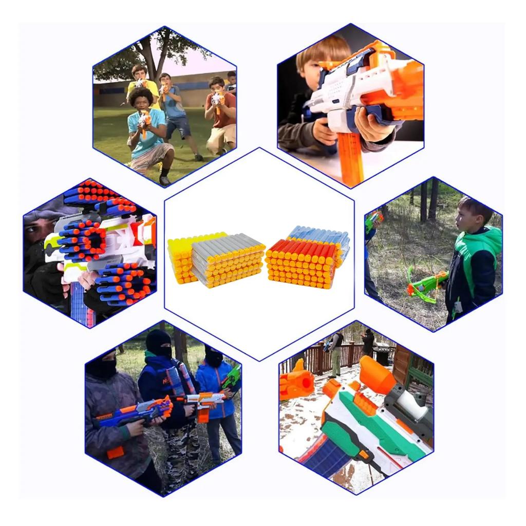 Sffle Darts Refill for Elite Guns Series Blasters Toy EVS Bullets 7.2x1.2cm Compatible with Party And Team Game