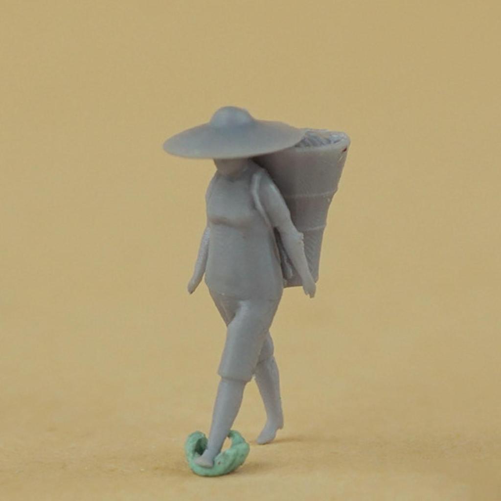 1:87 Scale Farmer Figures Character Model for DIY Scene Train Station Layout Fairy Garden Micro Landscape Desktop Decoration