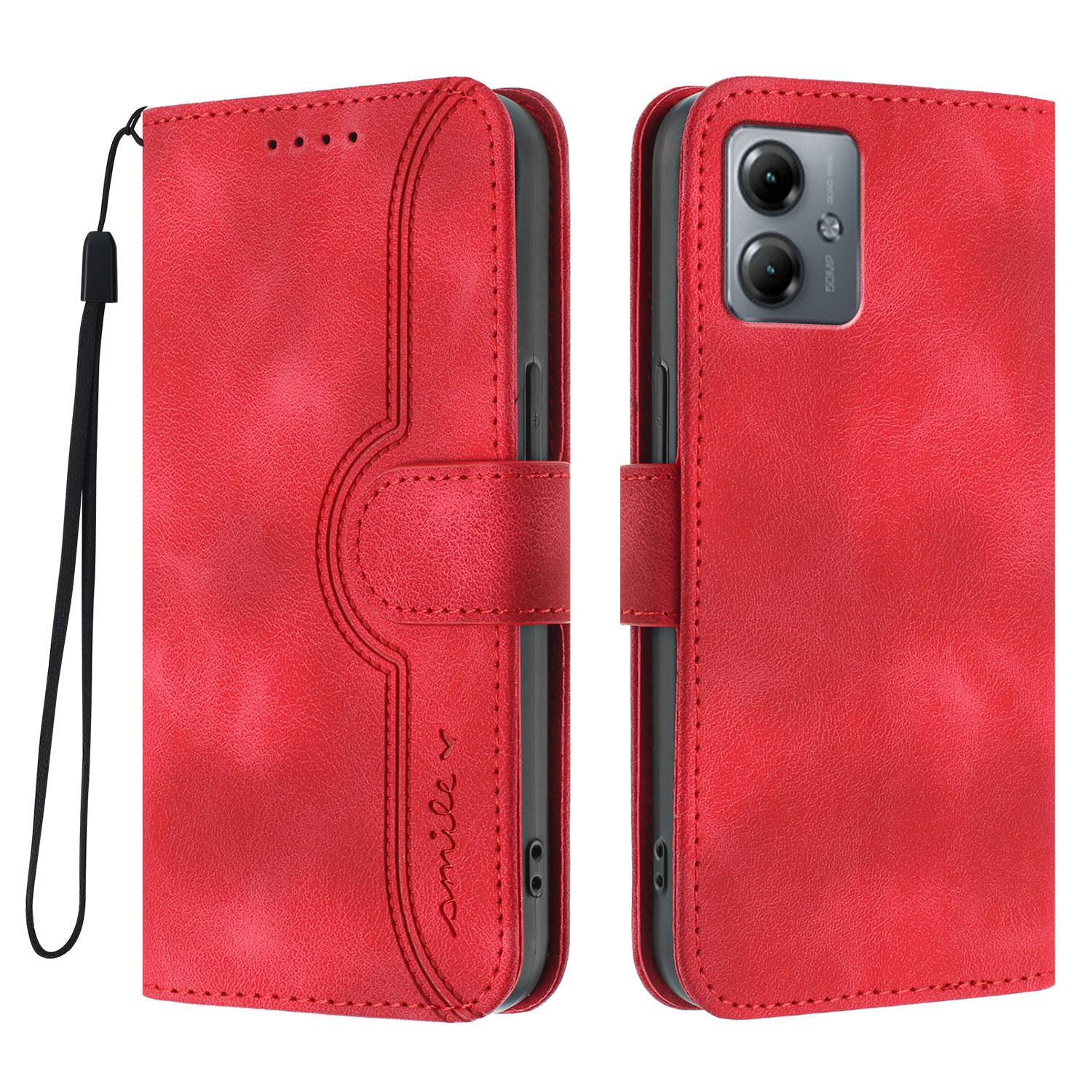 

For Motorola Moto G14 4G/Motorola Moto G54 (China) 5G/Motorola Moto G64 5G/Motorola Moto G64y 5G/Motorola Moto G54 5G Leather Case Red