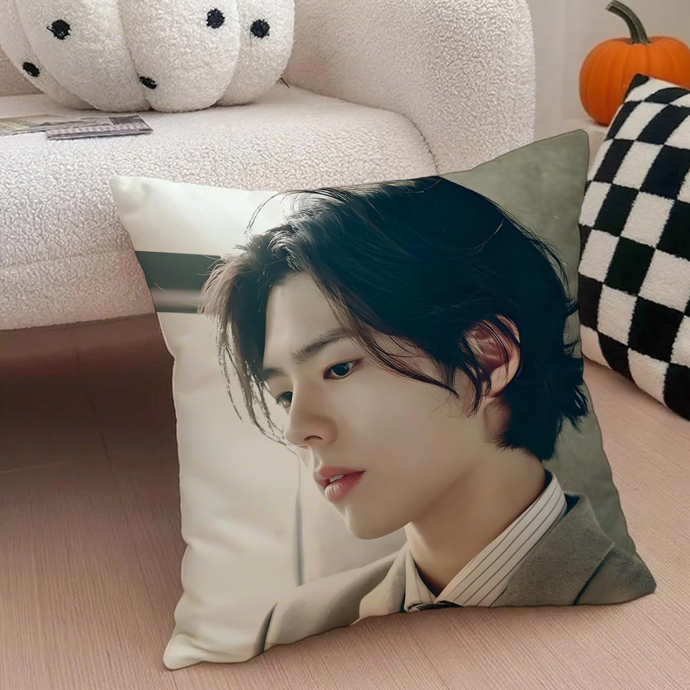 Charming Korean Handsome Actor PPark Bogum Cushion Cover Throw Pillow Cover Hidden Button Durable Polyester Chair Cushion