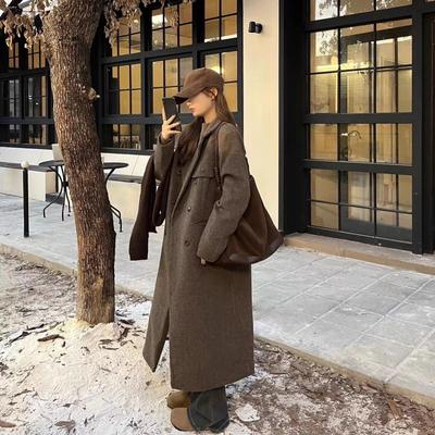 Winter Woolen Coat Women's High-end Fashionable Casual Overcoat Loose Style