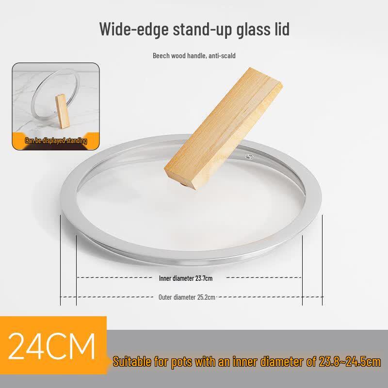 Qiwei Visible Glass & Stainless Steel Pot Lid