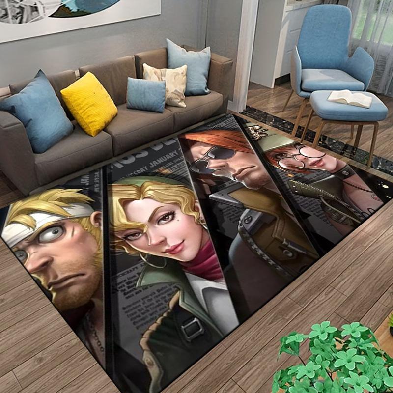 Retro Game Metal-Slug Gamer Cartoon Carpet Rug for Home Living Room Bedroom Sofa Doormat Decor,kids Area Rug coffee tables