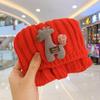 New Baby Knitted Scarf Cartoon Wool Giraffe Ruffle Neck Warmer Girls Kids Accessories Collar Circle Outdoor Winter Warm Scarves