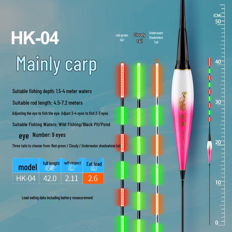 Dual-Use Luminous Fishing Float: Color-Changing, Day/Night, Electronic Bite Alarm for Various Carp Species